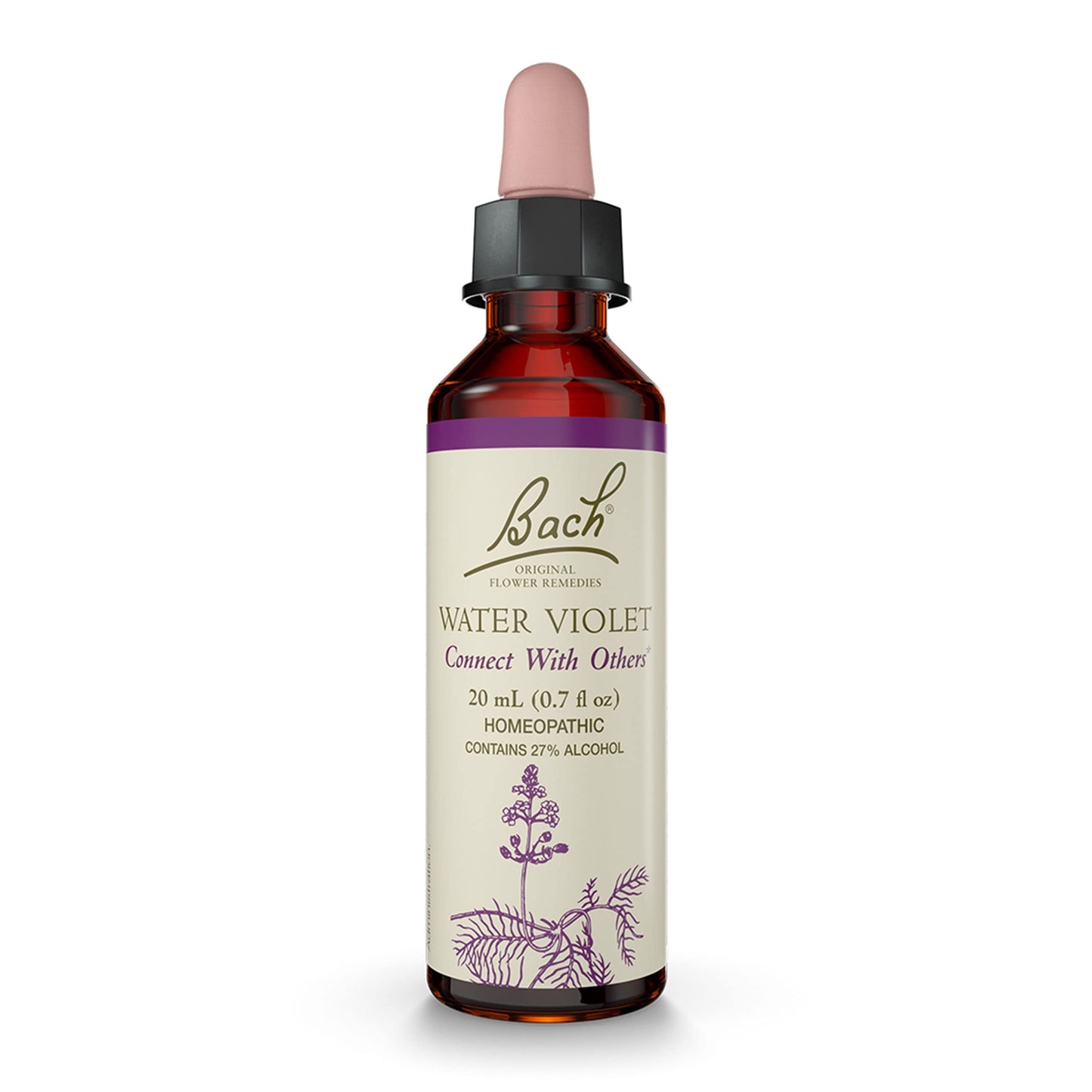Water Violet Bach Original Flower Remedies - Connect with Others - 20mL Dropper - Vegan, Gluten Free