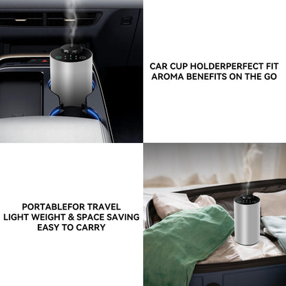 Waterless Car Diffuser – Battery-Operated, Cordless with 3 Mist Levels