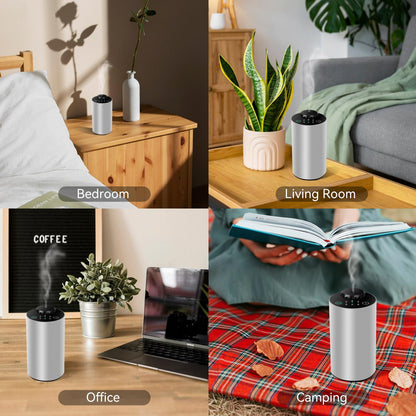 Waterless Car Diffuser – Battery-Operated, Cordless with 3 Mist Levels
