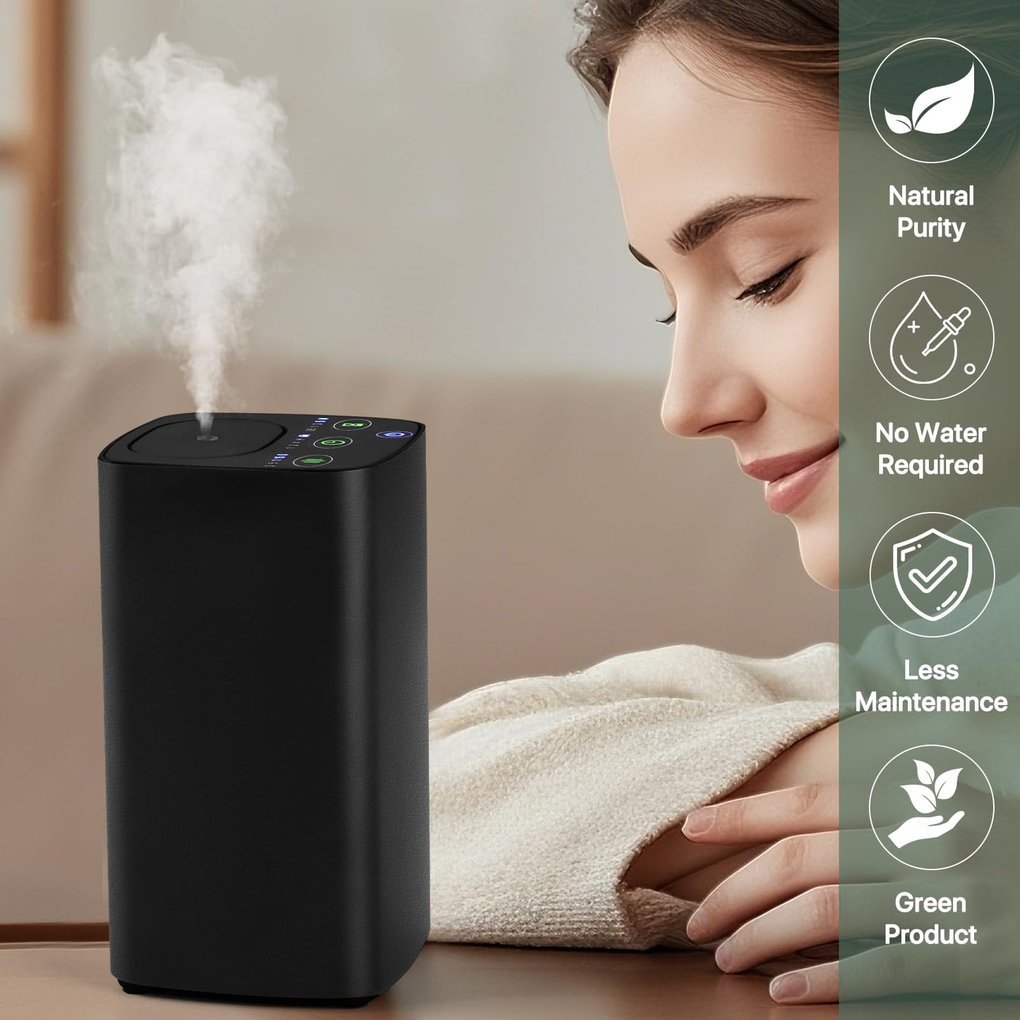 Waterless Car Essential Oil Diffuser – Portable Aromatherapy Nebulizer with Timers