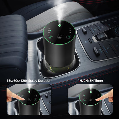 Waterless Essential Oil Diffuser 100ml – Battery Powered, 7-Color LED Lights for Large Rooms