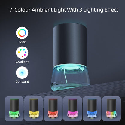 Waterless Diffuser 100ML Battery-Powered Car Diffuser with 7 LED Colors & 3 Mist Levels