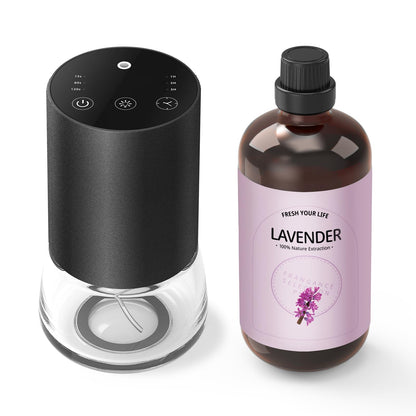 Waterless 100ml Essential Oil Diffuser – Portable Battery Car Diffuser, 7 LED Colors, 3 Mist Levels