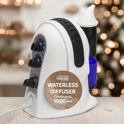 Waterless Diffuser for Essential Oils 110V, Black – Made in USA | Aroma Atomizer Diffuser for Home & Large Rooms