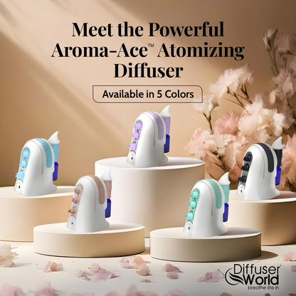 Waterless Diffuser for Essential Oils 110V, Black – Made in USA | Aroma Atomizer Diffuser for Home & Large Rooms