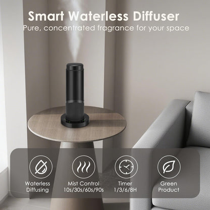 Waterless Essential Oil Diffuser 200ml - Covers 1500 sq ft - Hotel, Home, Office | Black