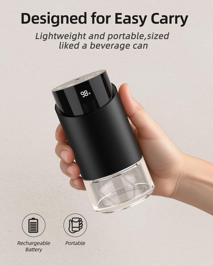Waterless Essential Oil Diffuser – Battery-Operated Mini Diffuser for Home, Office, Car | 3 Timers & 3 Mist Levels