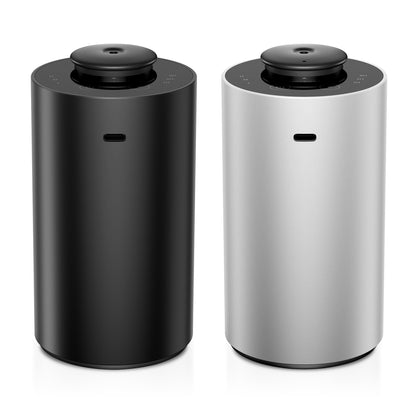 Waterless Essential Oil Diffuser 2 Pack — 3 Timer Settings & 3 Mist Levels (Black/Silver)