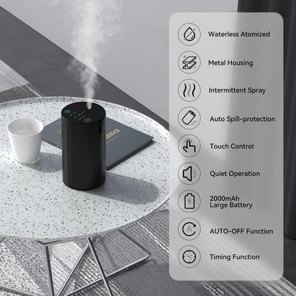 Waterless Essential Oil Diffuser – Portable Nebulizer (Black)
