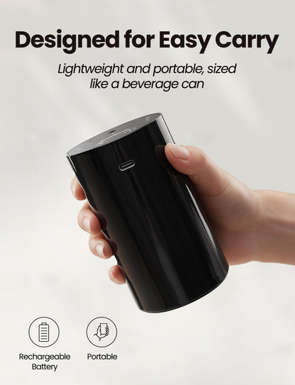 Waterless Portable Essential Oil Diffuser – 20mL, Battery-Operated (Black)