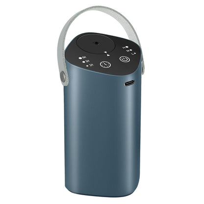 Waterless Essential Oil Diffuser for Car & Home - 4 Timers, 3 Mist Modes, Battery Operated, Greyblue