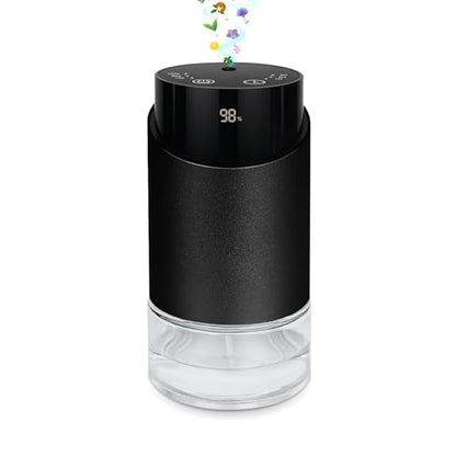 Waterless Essential Oil Diffuser – Battery-Operated Mini Diffuser for Home, Office, Car | 3 Timers & 3 Mist Levels