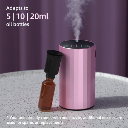 Waterless Essential Oil Diffuser – Portable Aromatherapy (Pink)