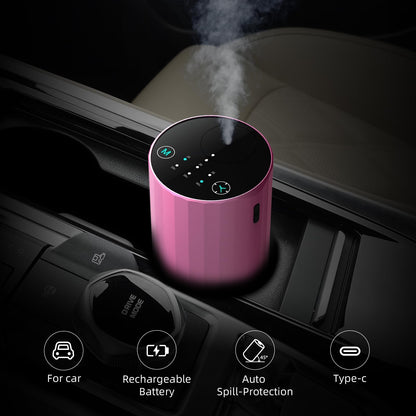 Waterless Essential Oil Diffuser – Portable Aromatherapy (Pink)
