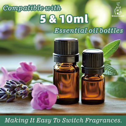 Waterless Essential Oil Diffuser | Dry Mist, 12H Timer, Plug-In