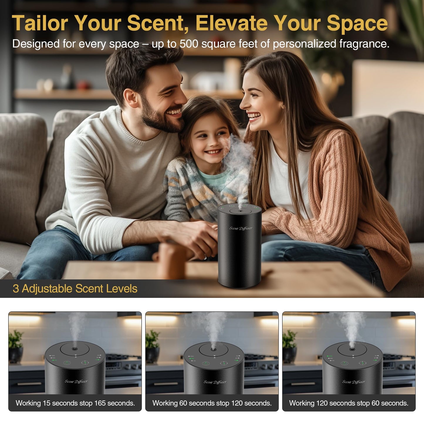 Waterless Essential Oil Diffuser Starter Kit — Battery-Operated, No Water Needed