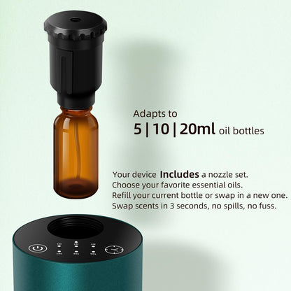 Waterless Essential Oil Diffuser Starter Kit – Battery-Operated 120ml Nano Mist