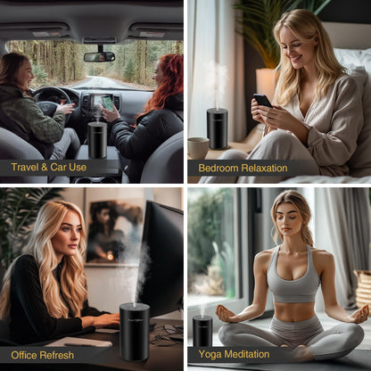 Waterless Essential Oil Diffuser Starter Kit — Battery-Operated, No Water Needed