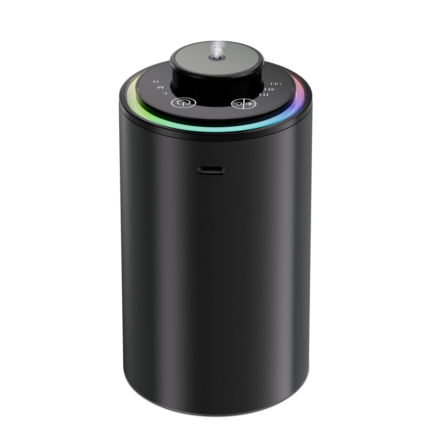 Waterless Essential Oil Diffuser – Portable Aromatherapy with Light Show (3 Timers) Black