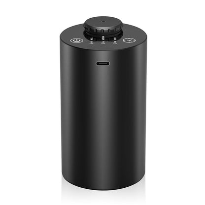 Waterless Battery-Powered Essential Oil Diffuser for Car – 3 Mist Levels, USB-C, Black Aluminum Alloy