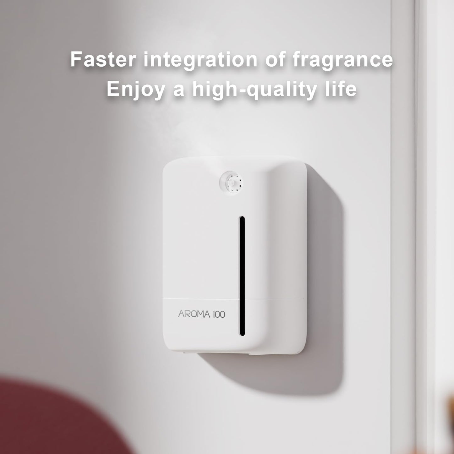 Waterless Essential Oil Diffuser White | App-Controlled Scent Machine for Home, Hotel & Office
