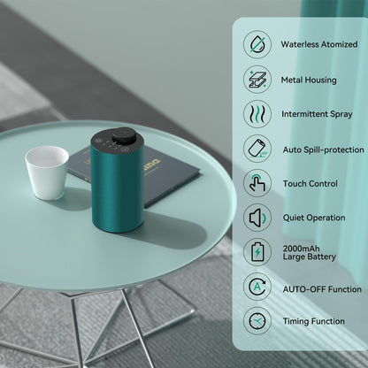 Waterless Essential Oil Diffuser – Portable Nano Mist for Home, Car & Office | 3 Timers, 3 Mist Levels
