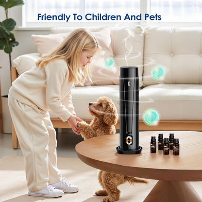 Waterless Scent Diffuser – 1200 Sq Ft Coverage, Remote, LED Light & Timer | Home, Office, Hotel