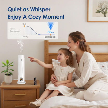Waterless Scent Diffuser – 1200 Sq Ft Coverage | Remote, LED Light, Timer | Quiet Aromatherapy