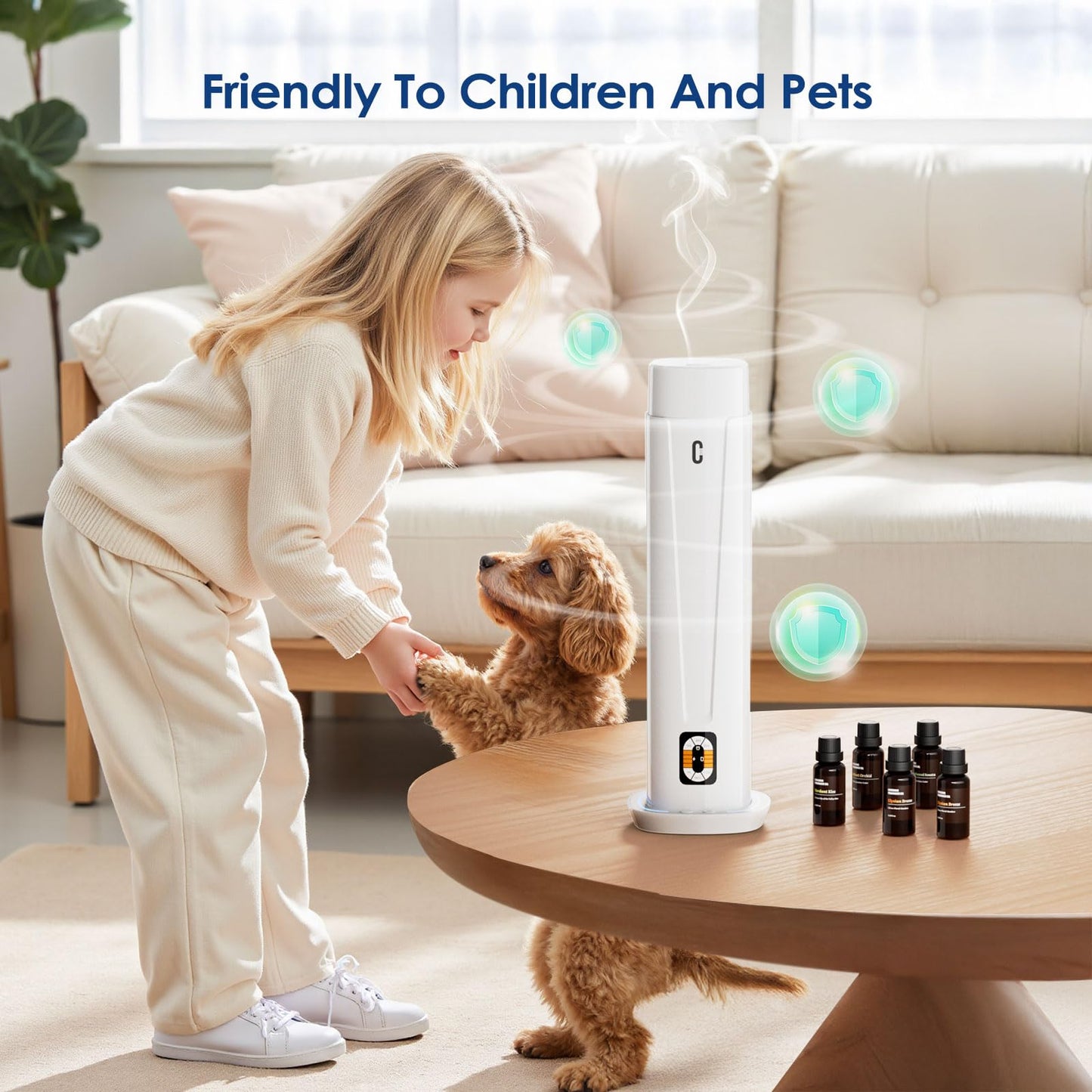 Waterless Scent Diffuser – 1200 Sq Ft Coverage | Remote, LED Light, Timer | Quiet Aromatherapy