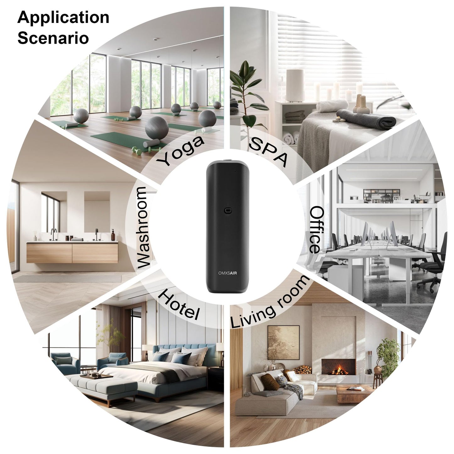 Waterless Wall Plug in Diffuser - Coverage 700 Sq.FT - Nanotechnology Plug in Scent Diffuser for Essential Oils- for Hotel and Home or Office - Smart Bluetooth APP Operation(Black)
