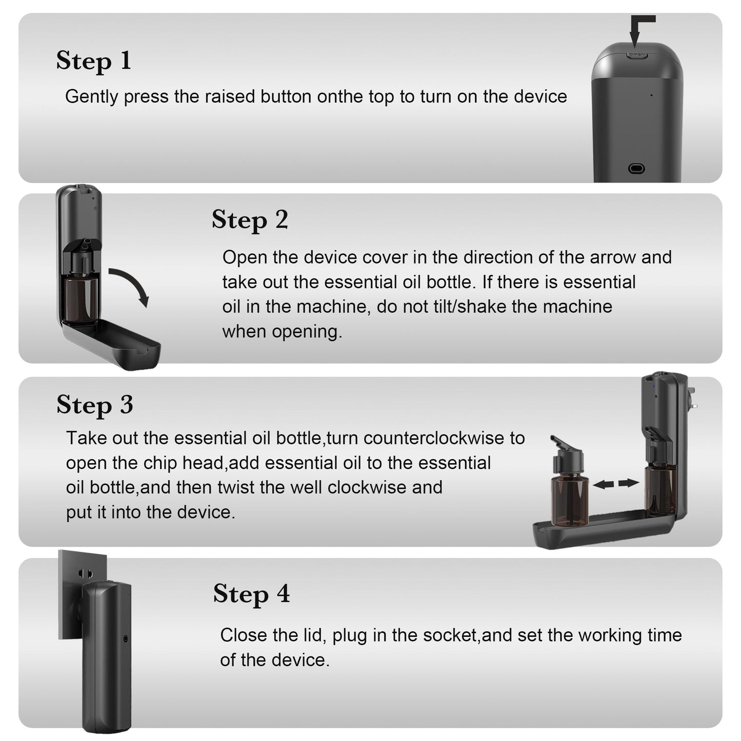 Waterless Wall Plug-in Diffuser – 700 sq ft Coverage | Bluetooth App
