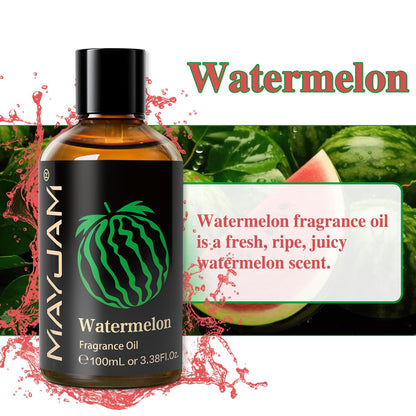 MAYJAM Watermelon Fragrance Oil 100ml – Glass Dropper, Diffuser Use & DIY Soap and Candle Making