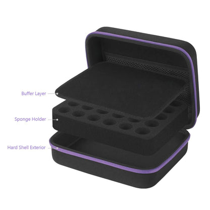 JSVER Essential Oil Storage Case – 30 Bottles Travel Organizer