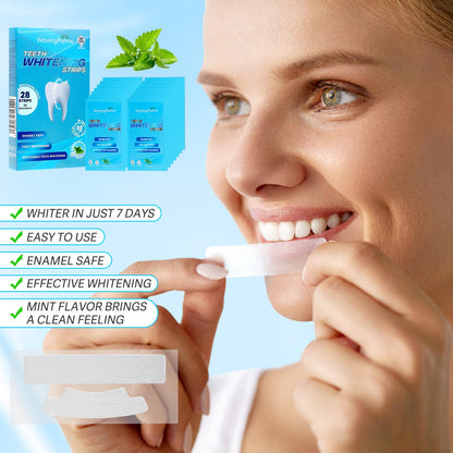 Waving Palms Teeth Whitening Strips – 28 Strips, Enamel-Safe, Quick 14-Day Whitening