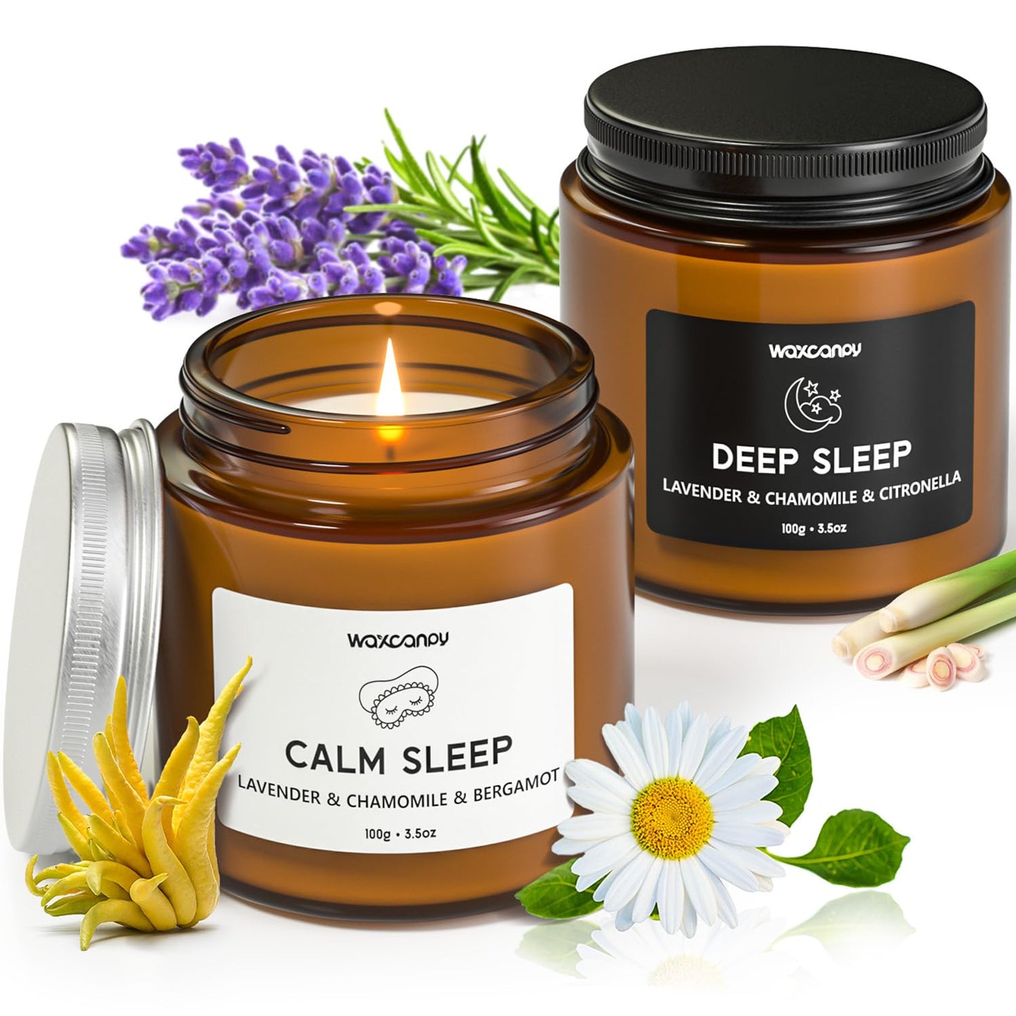 Waxcanpy Scented Candle Gift Set – 2-Pack Soy Candles for Sleep, Relaxation & Home Decor