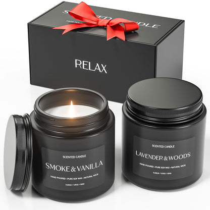 Waxcanpy Scented Candles for Men — 2-Pack Soy Gift Set for Home