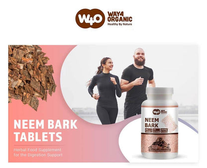 WAY 4 Organic Neem Bark Capsules (W4O) – 300 Pills, 150 Servings, 1000 mg