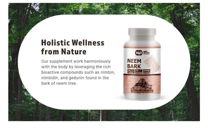 WAY 4 Organic Neem Bark Capsules (W4O) – 300 Pills, 150 Servings, 1000 mg