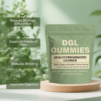 WDVNEX DGL Gummies 400 mg – Supports Stomach & Digestion (Berry, 60 Gummies)