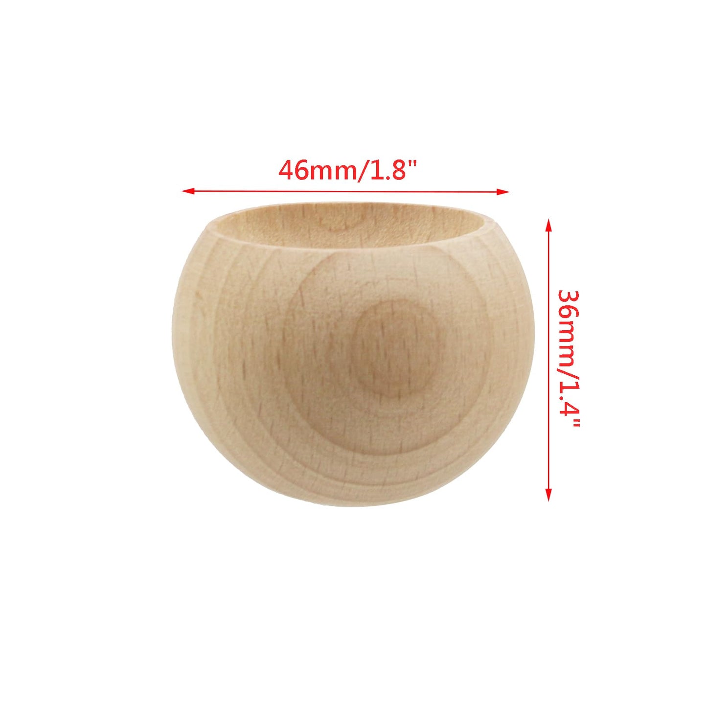 Wealrit 2 Pcs Small Round Egg-Shaped Beech Wood Diffusers – Wooden Aromatherapy Diffusers for Essential Oils