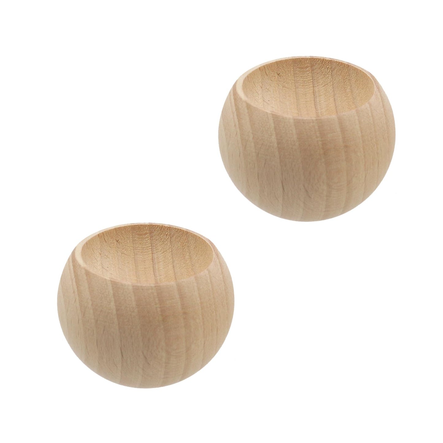 Wealrit 2 Pcs Small Round Egg-Shaped Beech Wood Diffusers – Wooden Aromatherapy Diffusers for Essential Oils