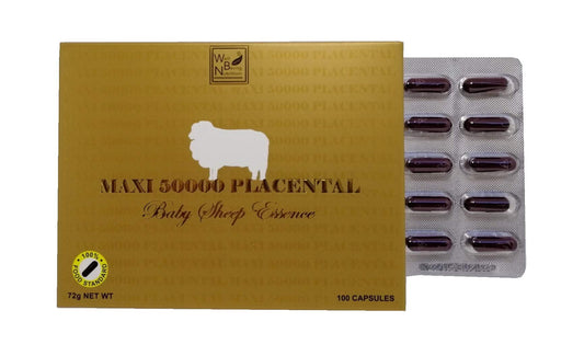 Wealthy Health Sheep Placenta Supplement – 50,000 mg, 100 Capsules (Australia) BritishVita | Premium UK Vitamins & Wellness Supplements