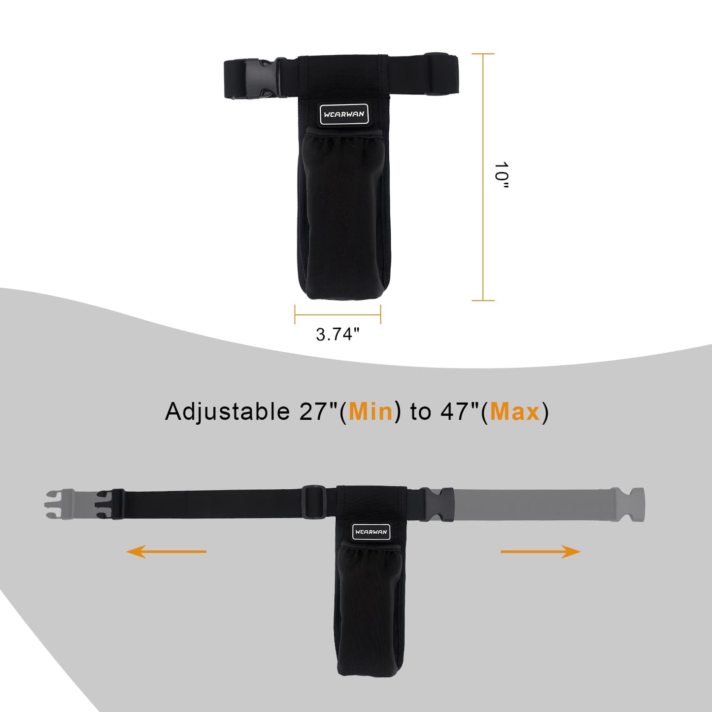 WEARWAN Massage Oil Holster – Adjustable & Durable Belt Bag (1B-Black)