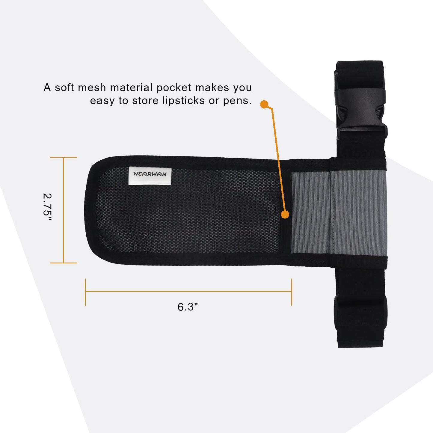 WEARWAN Massage Oil Holster – Adjustable, Durable Belt Bag (1B-Gray)