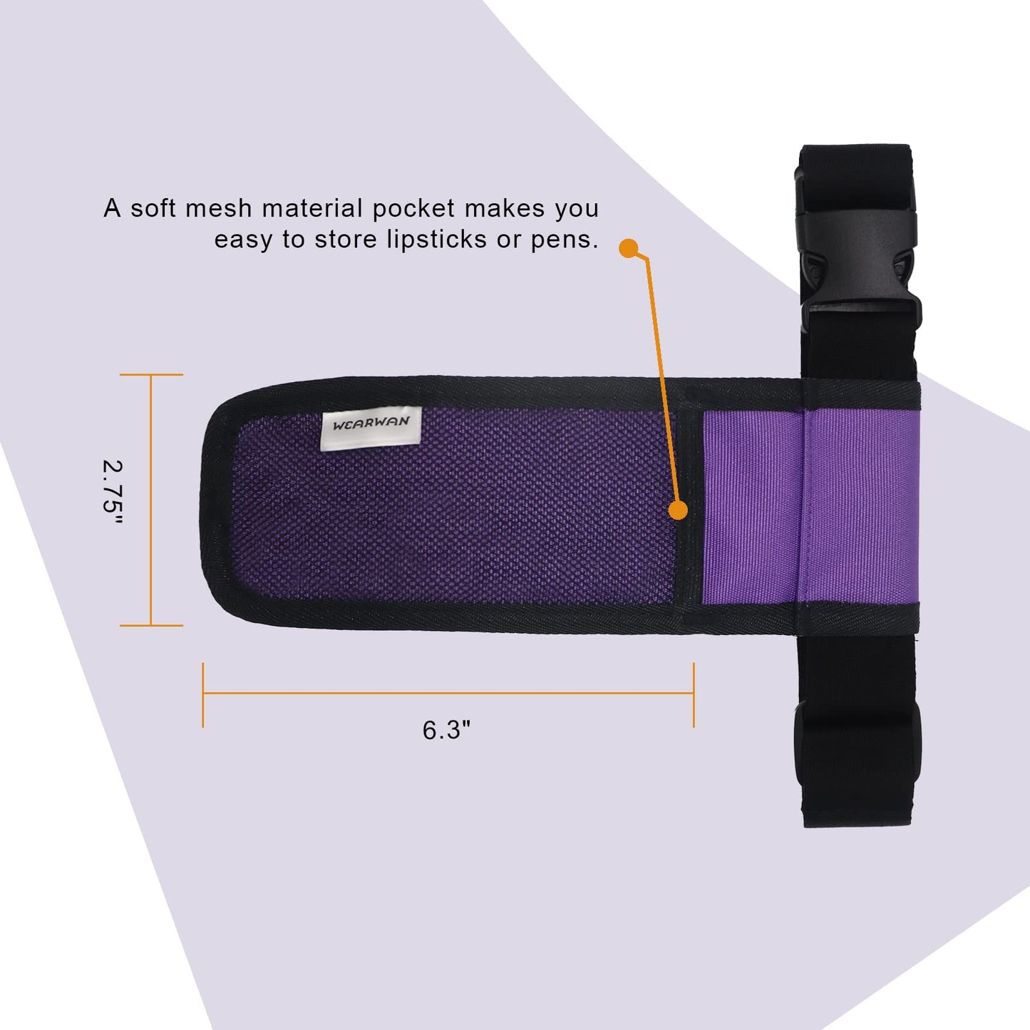 WEARWAN Massage Oil Holster – Adjustable & Durable Bag Only (Bottle Not Included, 1B-Purple)