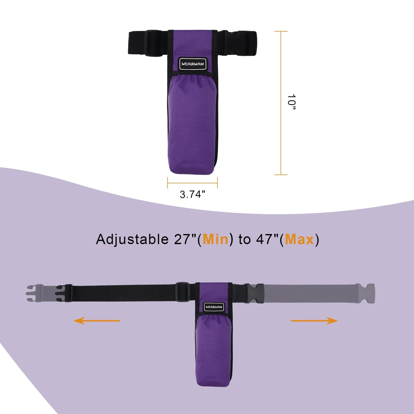 WEARWAN Massage Oil Holster – Adjustable & Durable Bag Only (Bottle Not Included, 1B-Purple)