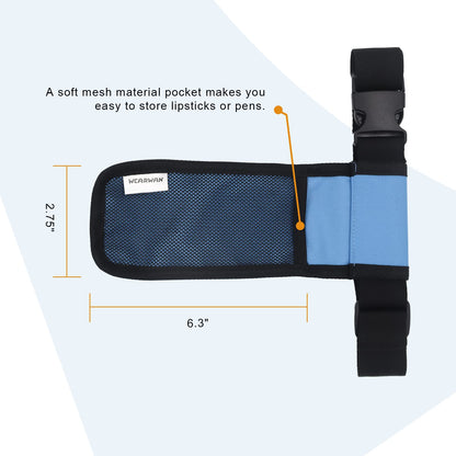 WEARWAN Massage Oil Holster 1B-SkyBlue – Adjustable & Durable Massage Bag (Bottle Not Included)