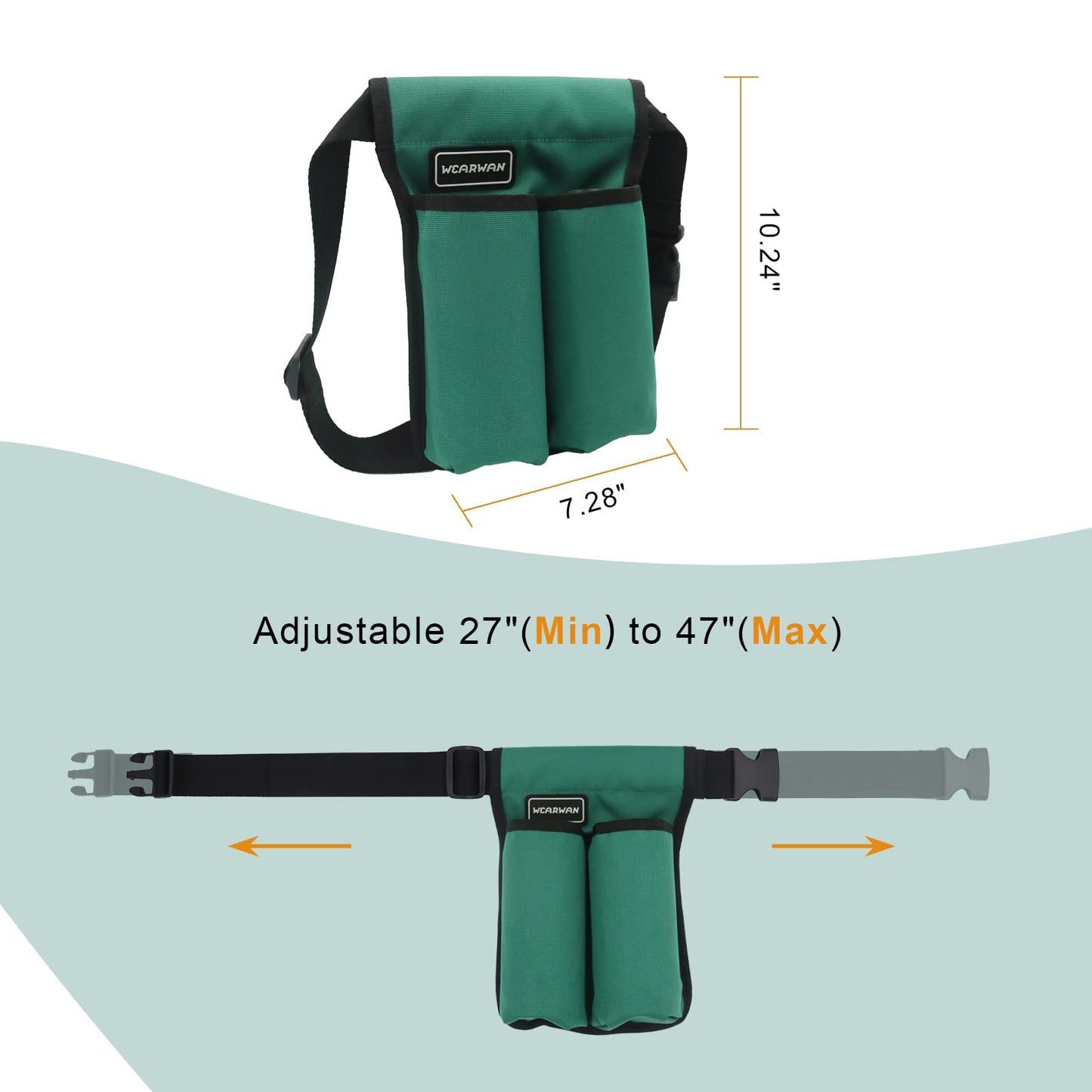 wearwan Massage Oil Holster – Adjustable & Durable Bag Only (2B-Dark Green)
