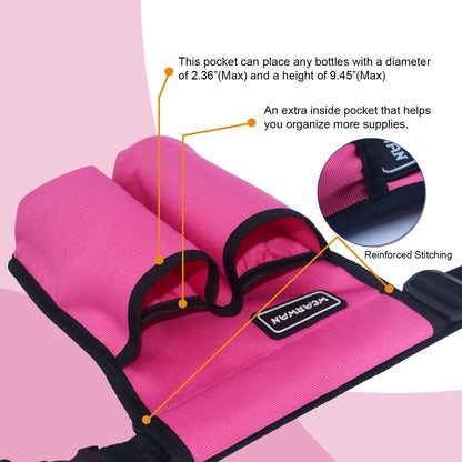 wearwan Massage Oil Holster - Adjustable, Durable Bag Only (Bottle Not Included) 2B-Fuchsia