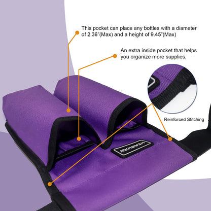 wearwan Massage Oil Holster - Adjustable & Durable Bag Only (Bottle Not Included) - 2B-Purple